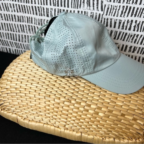 VimHue SUN GODDESS, SPLASH, UPF 50+ Blue Sun Hat ponytail friendly baseball hat main image 4